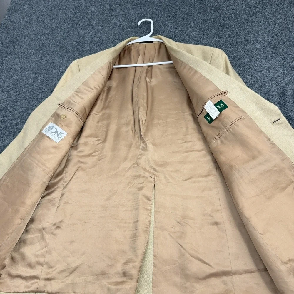 Lauren Ralph Lauren Blazer Men 42R Tan Silk Wool Two Button Classic Business